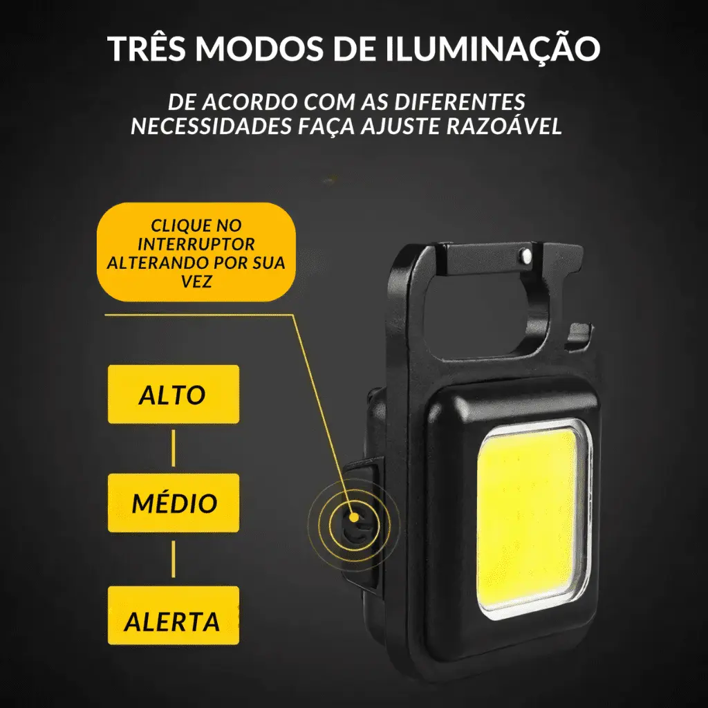 Mini-Lanterna-LED-Recarregável-modos-de-iluminação